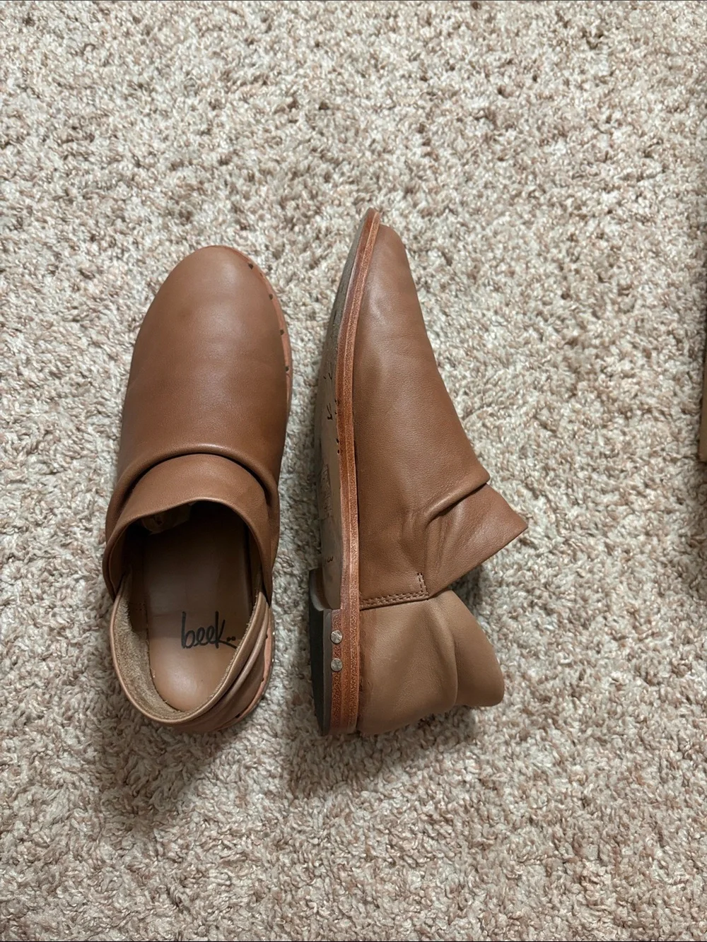 beek puffin leather molded bootie F